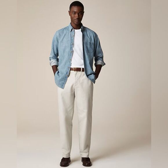 NWT J CREW Classic chino pant in Stone size 32/30 and 36/32, 30/30 avail - Picture 2 of 10